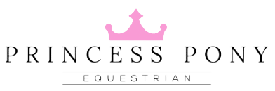 black princess pony writing with pink crown logo on to[/p